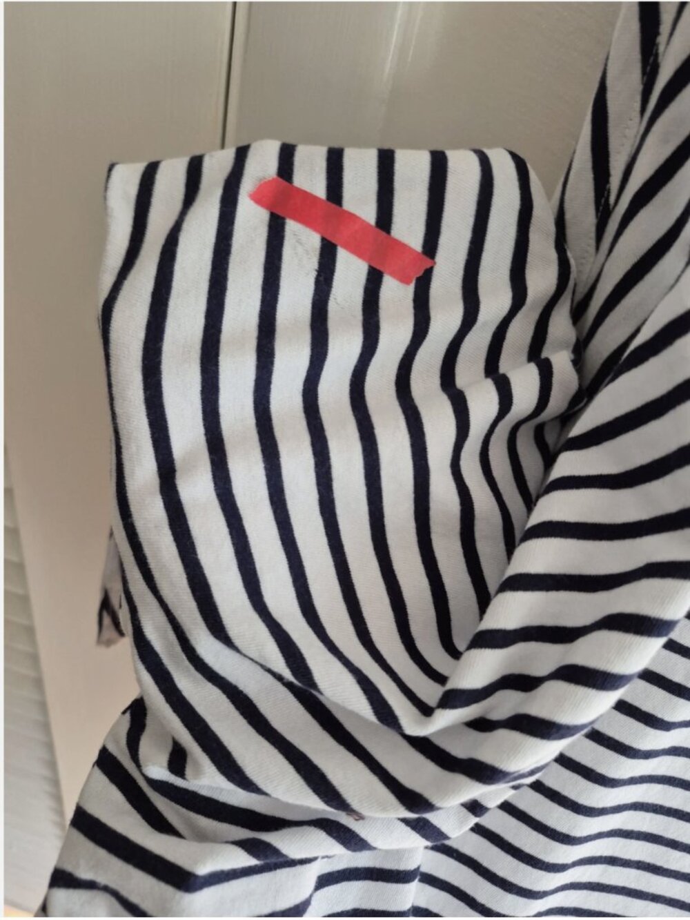 Frank & Eileen Anna Long Sleeve Heritage Jersey Capelet Navy French Stripe sz M - Picture 7 of 8
